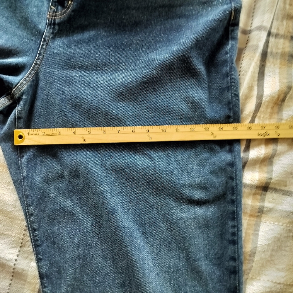 Ava & Viv High Rise Cuffed Straight Jean Sz 24 Casual Chic Vintage 90's - Picture 10 of 12